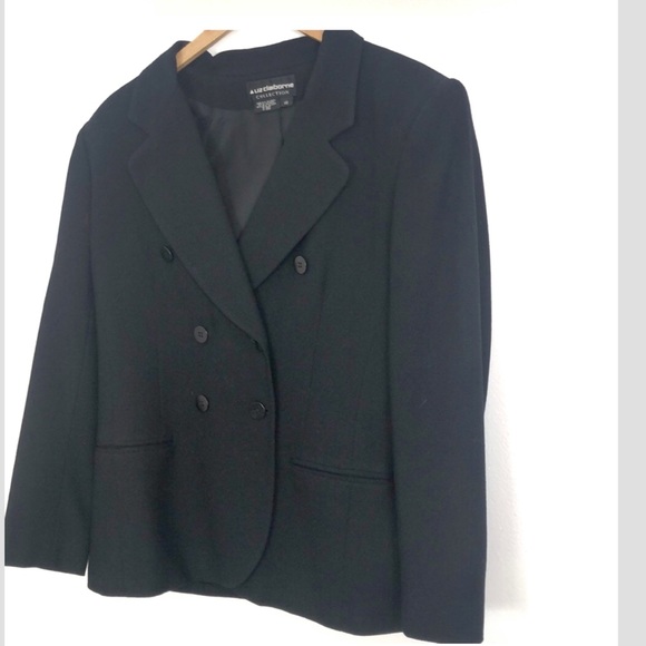 Liz Claiborne black button up blouse size 10 - Picture 3 of 3